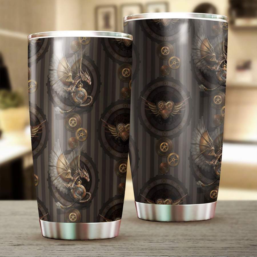 Steampunk Dragon Stainless Steel Tumbler