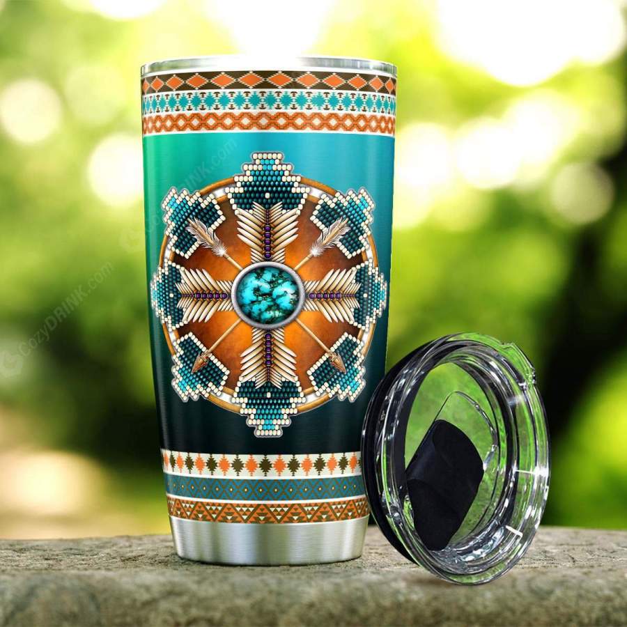 Native American Style Stainless Steel Tumbler N02H3