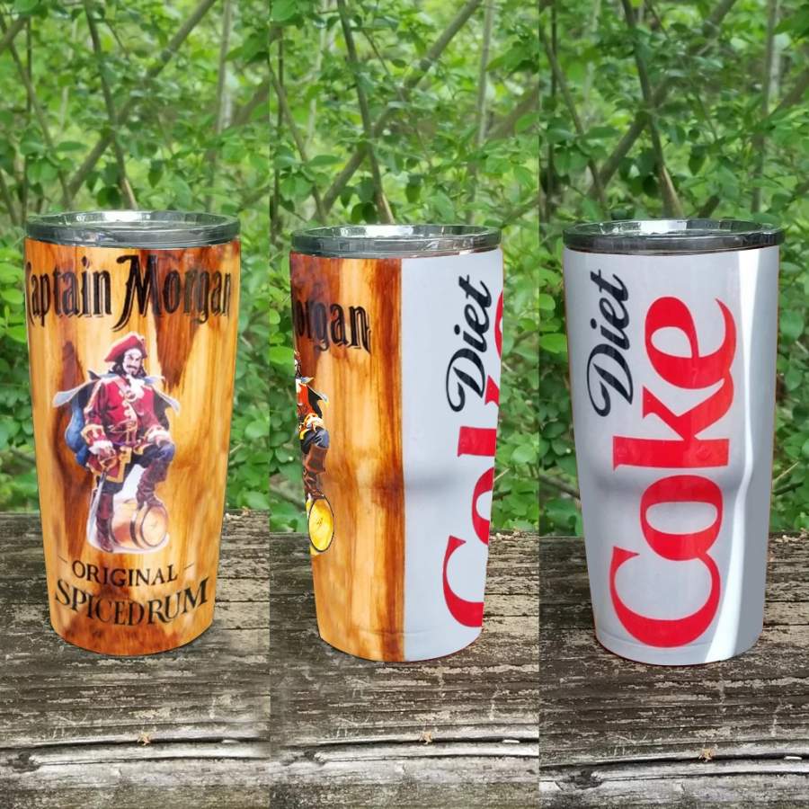 Captain Morgan And Coke Tumbler Steel Tumbler, Captain Morgan And Coke 20 Oz Steel Mug Stainless Steel Tumbler Cup