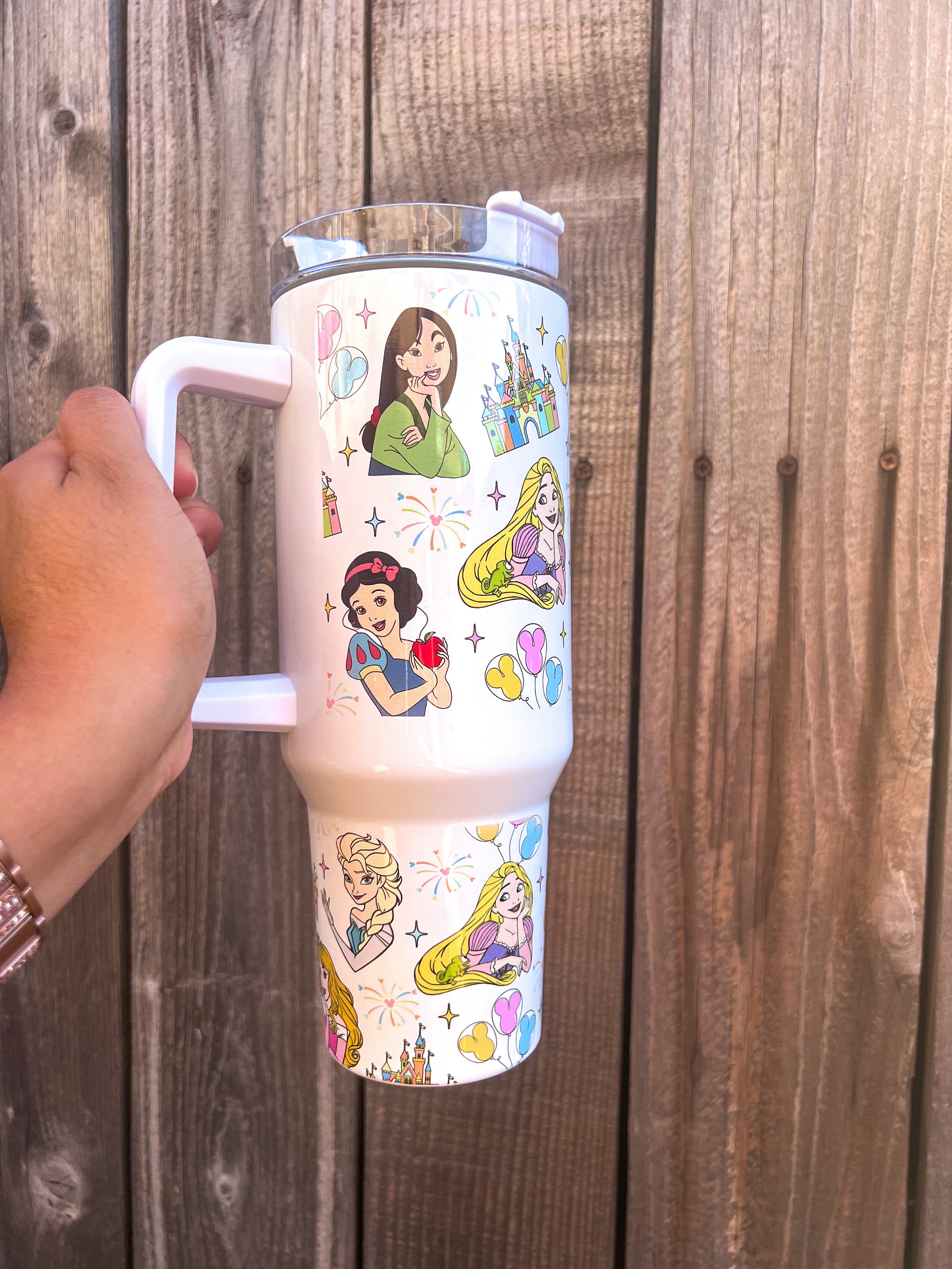 Princess 40 oz tumbler | 40 oz tumbler| travel mug| Kawaii mug| Magic park Princess