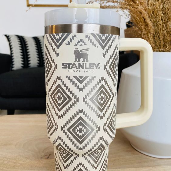 Aztec Engraved Stanley Adventure Quencher Tumbler