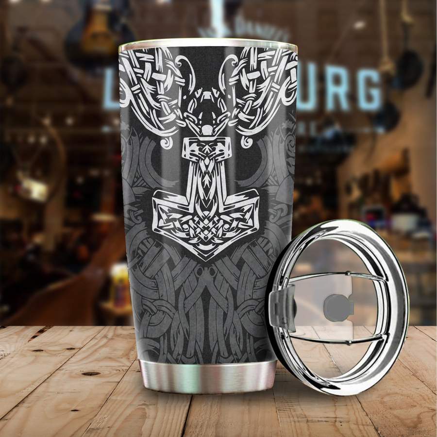 Viking Mjolnir and Odin 20oz Stainless Steel Tumbler