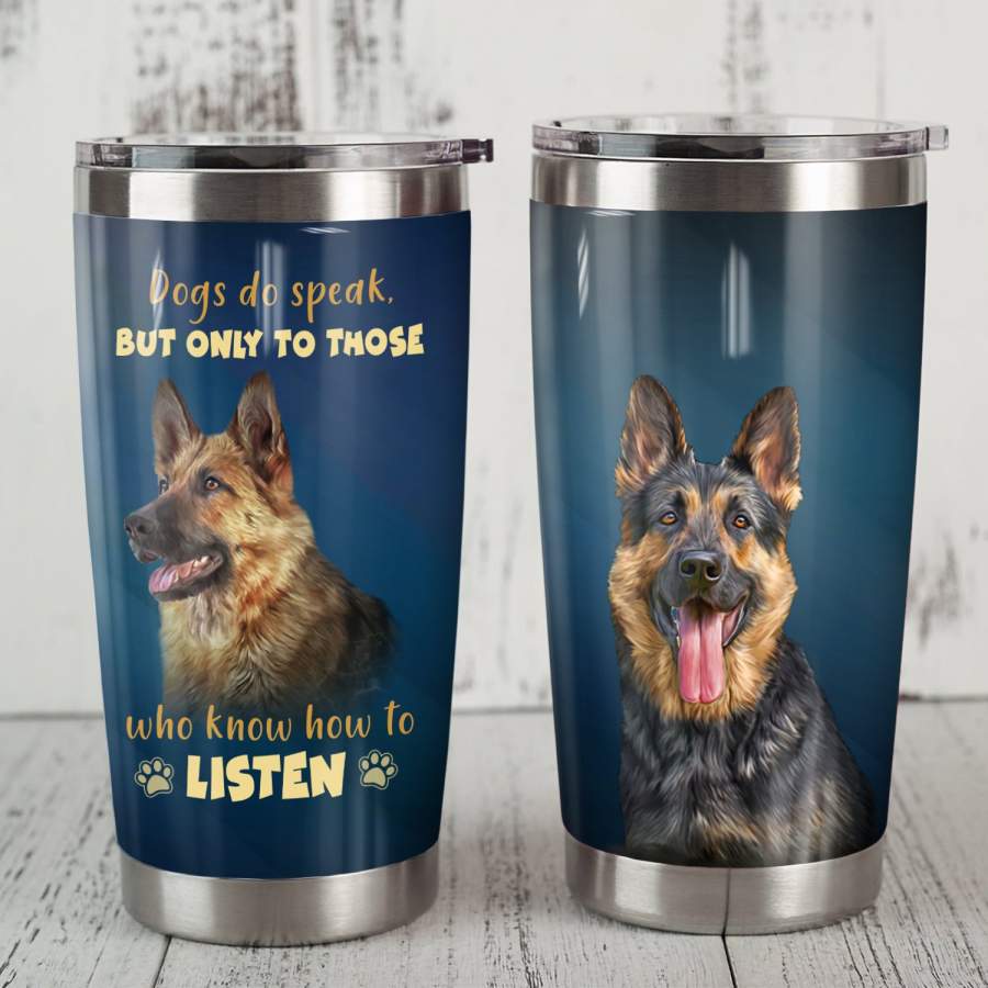 German Shepherd Dog Steel Tumbler MR1008 71O31