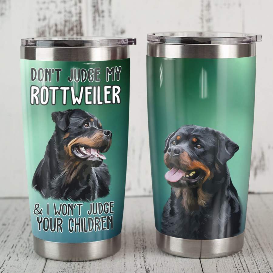 Rottweiler Dog Steel Tumbler MR1106 68O51