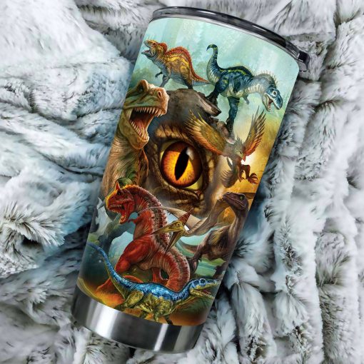 Beautiful Dinosaur Art Stainless Steel Tumbler, Gift Ideas For Mom, Good Fathers Day Gifts, Gift For Grandparent, Gift For Friend, Mom Christmas Gifts