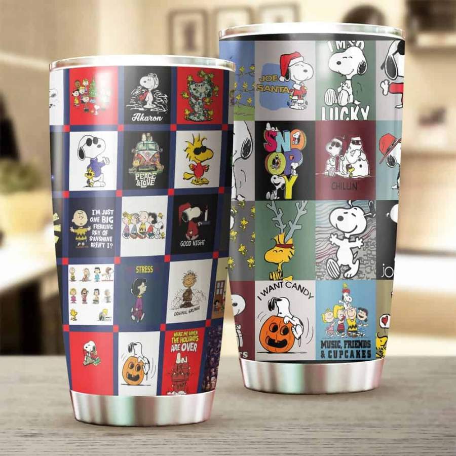 [Stainless Steel Tumbler 20 Oz] SNOOPY05 Snoopy Stainless Steel Tumbler, Snoopy Stainless Steel Mug Autism Father Day gifts, Mother Day gift