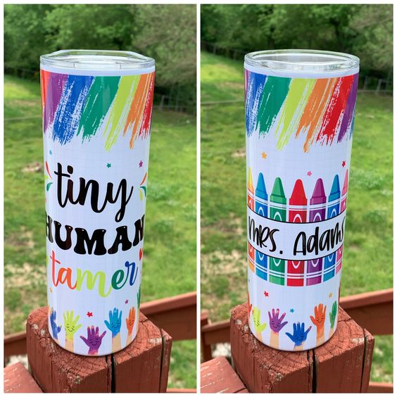 Teacher Tumbler, Teacher Gift, Teacher Skinny Tumbler, Preschool Teacher Tumbler, Daycare Teacher Tumbler No1