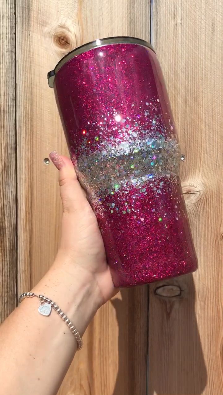 Ombre Burst Glitter Tumbler