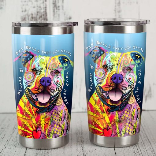 Pitbull Dog Steel Tumbler, Gift For Girlfriend, Valentine Gift For Boyfriend, New Dad Gifts, Gift For Husband, Best Gifts For Dad, Gift For Wife