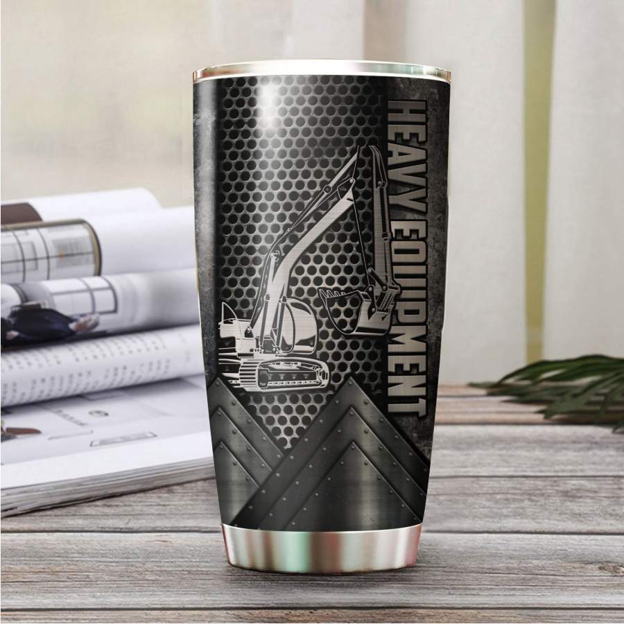 Excavator Metal Stainless Steel Tumbler