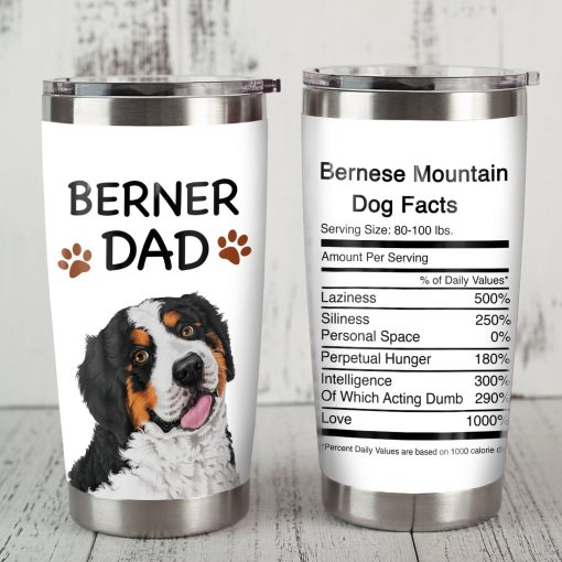 Bernese Mountain Dog Steel Tumbler, Gift Ideas For Mom, 30Th Birthday Gift Ideas, Gifts For Dad, Gifts For Grandma, Gift For Best Friend