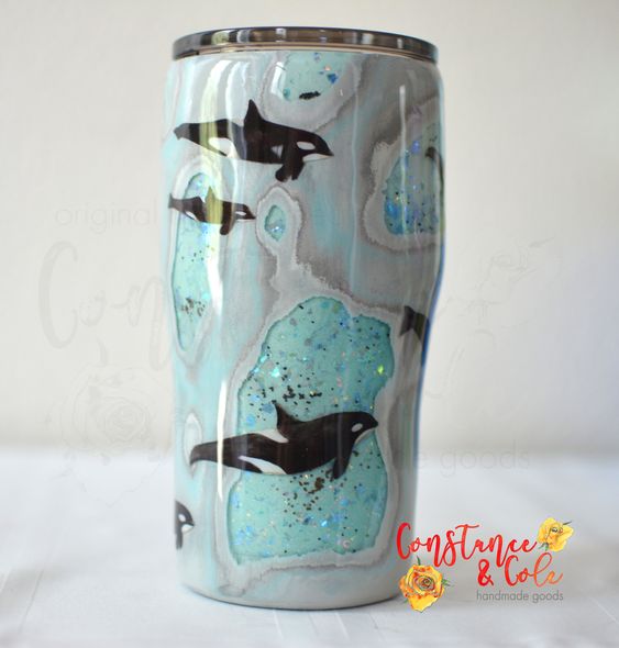 Orca Killer Whale Glacier Tumbler