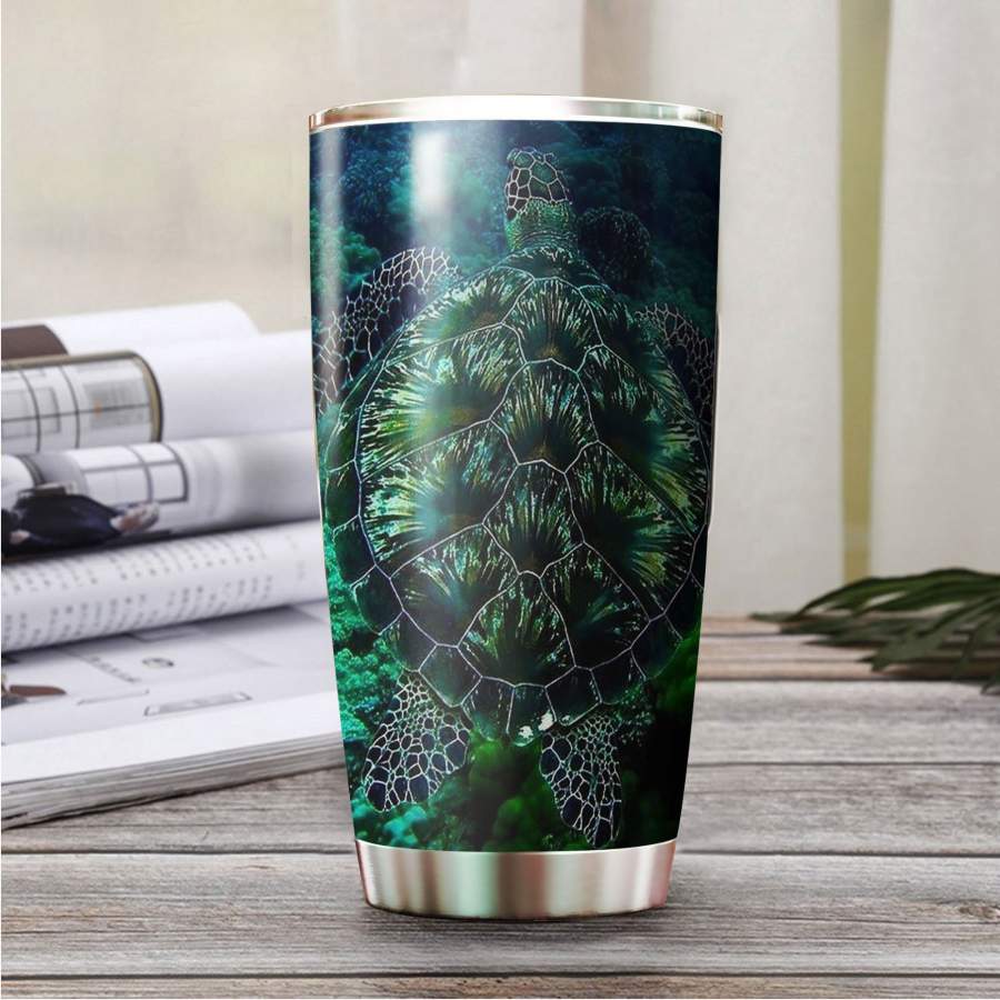 Green Sea Turtle Stainless Steel Tumbler