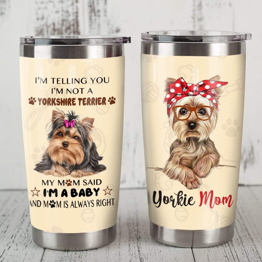 Yorkshire Terrier Dog Steel Tumbler JR3002 87O34