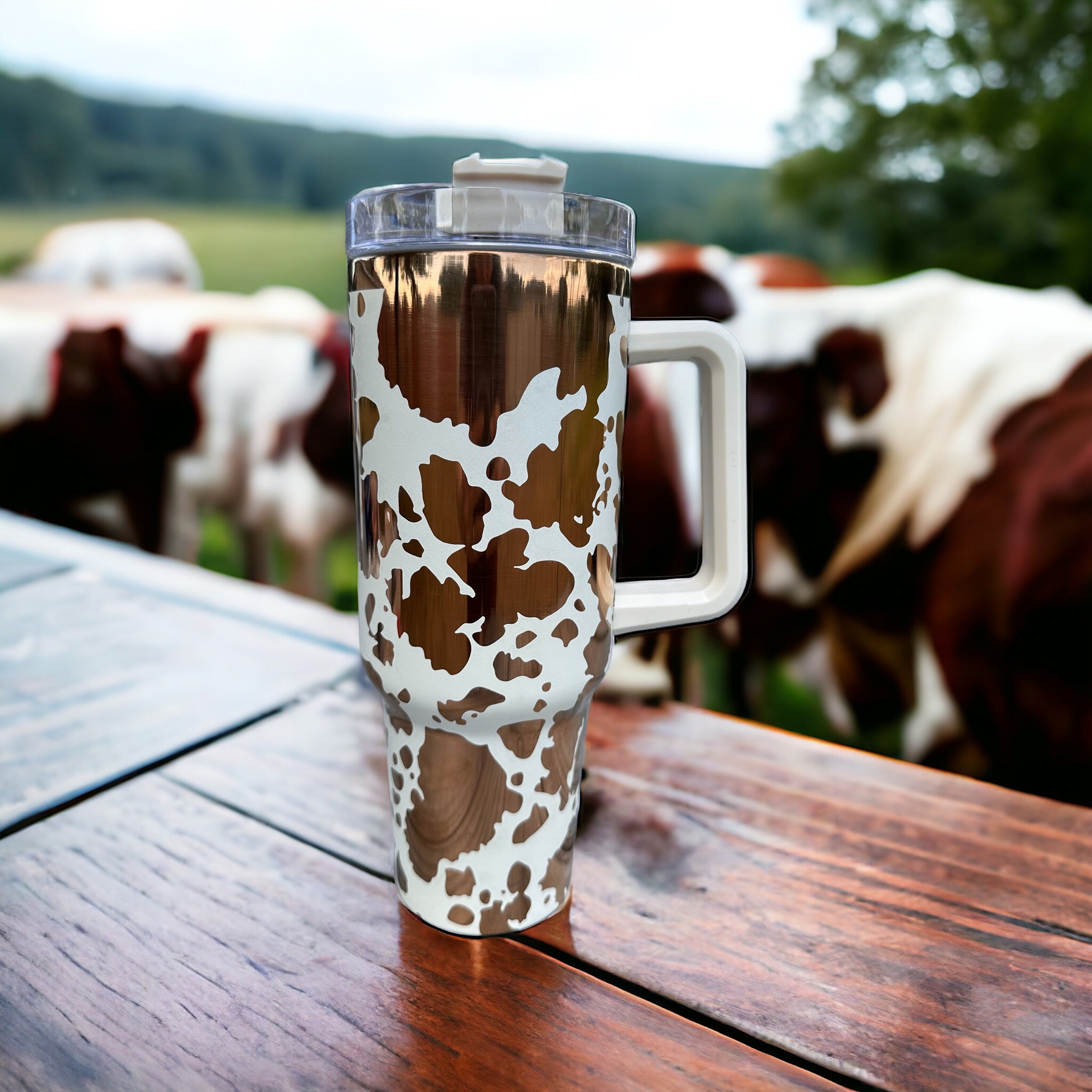 40oz Cow Tumbler