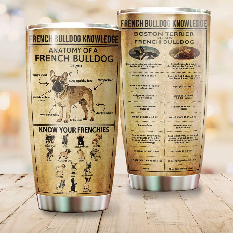 French bulldog stainless steel tumbler HAC250303