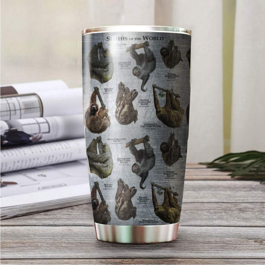 Sloths Of The World Stainless Steel Tumbler