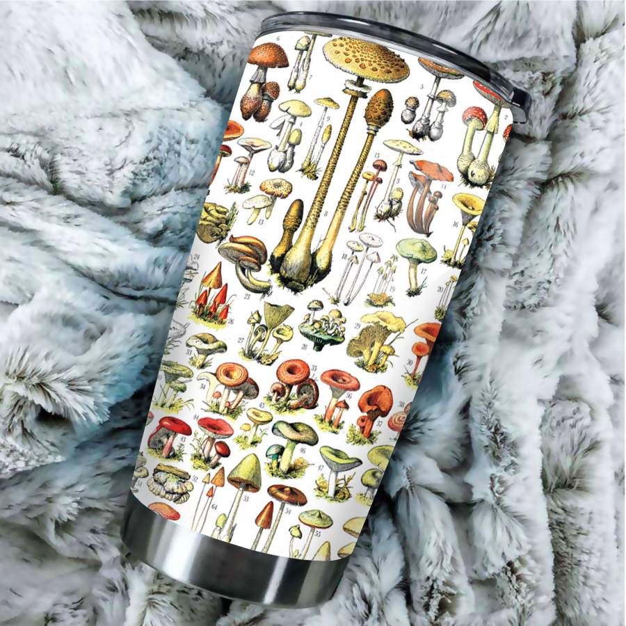 Beautiful Mushroom Stainless Steel Tumbler