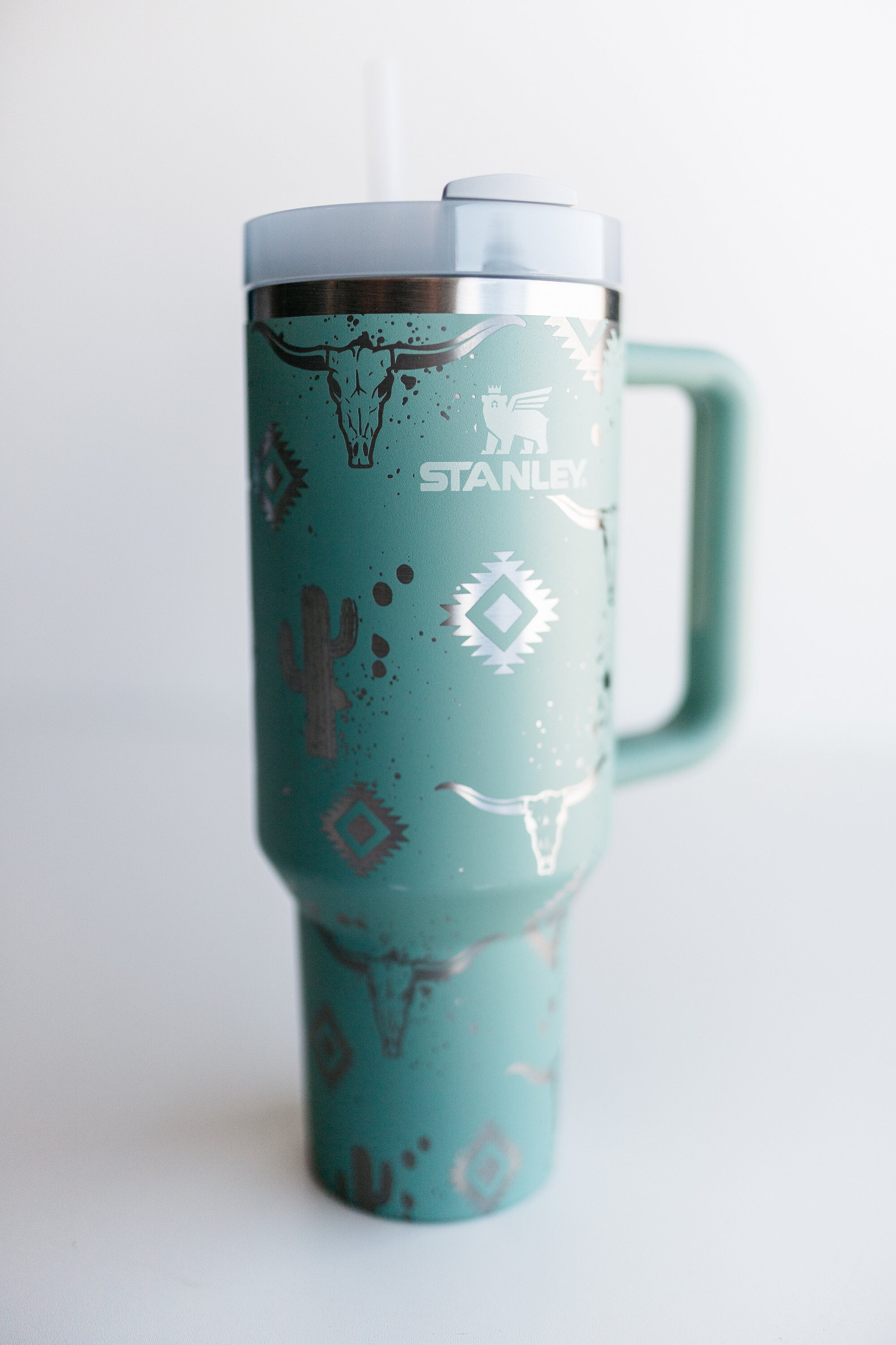 Stanley 40oz tumbler | South Western Aztec Design Custom Engraved