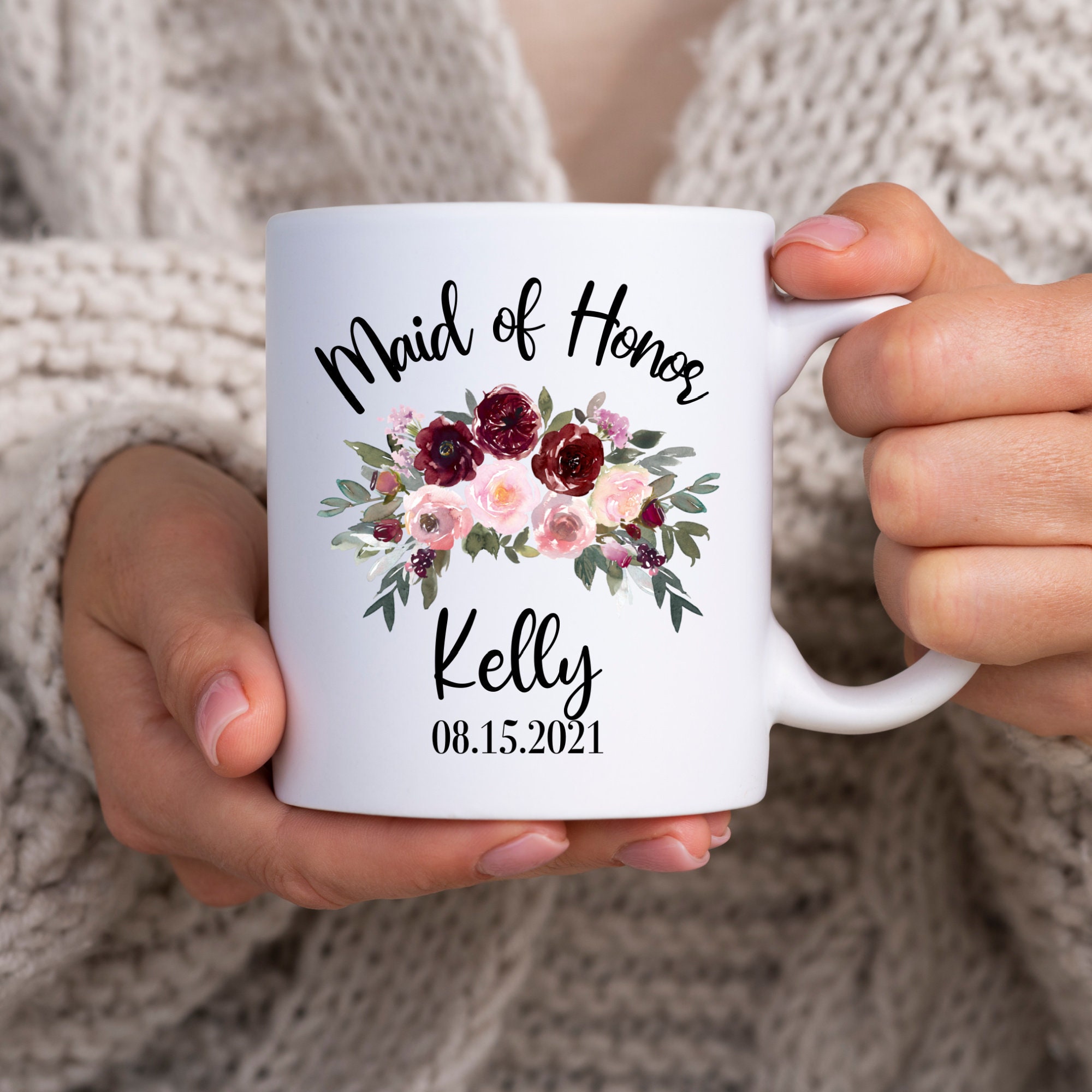 Maid of Honor Mug, Maid of Honor Gift, Maid of Honor, Matron of Honor Mug, Matron of Honor Gift, Bridesmaids Mugs, Bridesmaid Gift