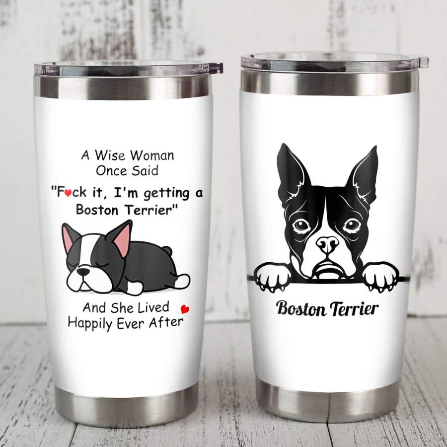 Boston Terrier Steel Tumbler JR2010 87O60