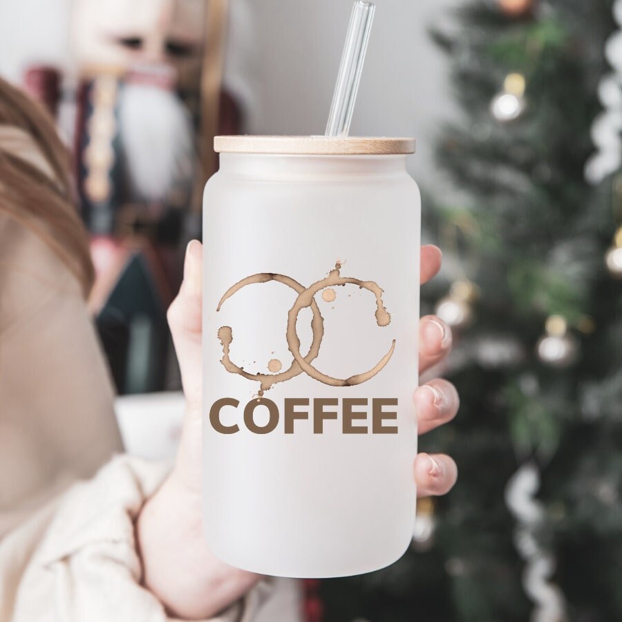 Coffee Lover Coffee Cup | Iced Coffee Cup Mug | Coffee Beer Can Glass | Gift for Her | Coffee Lover Gift | Designer Coffee | Coffee Glass