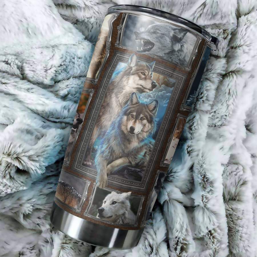 Beautiful Wolf Stainless Steel Tumbler