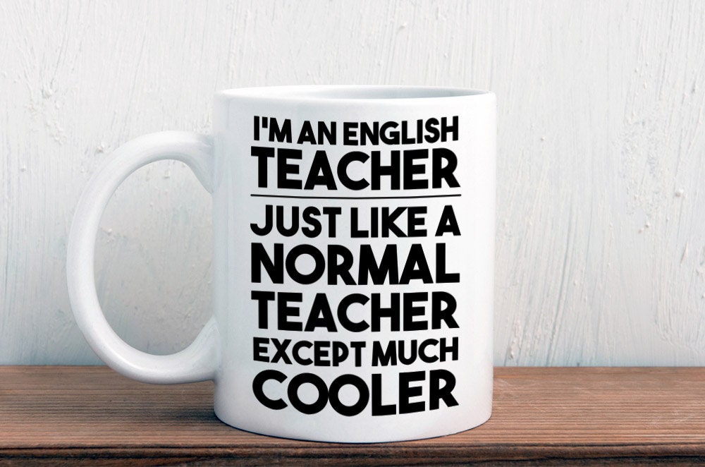 English teacher gift, cool English teacher mug (M363)