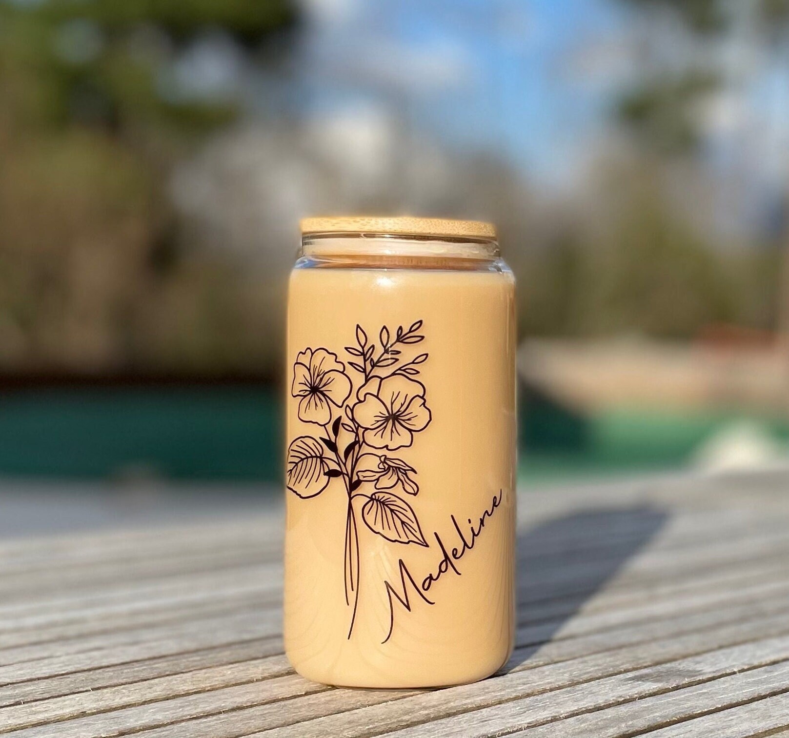 Custom Birth Flower| Personalized Birth Flower cup| Gift for Her| Birth Flower Glass| Bridesmaid Gift |Boy Mom| Girl Mom|Custom birth month