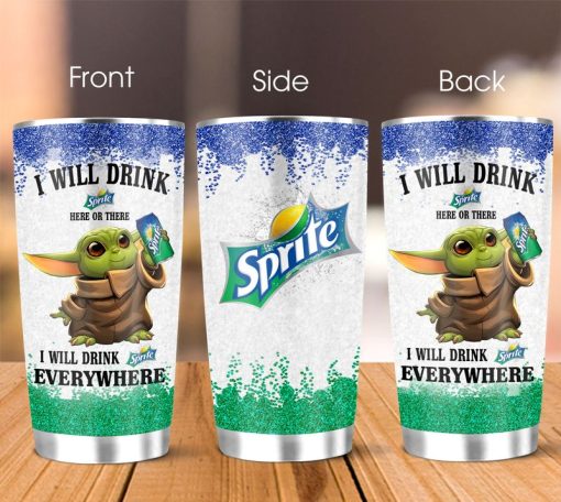 Sprite Yoda Will Drink Everywhere 20Oz Stainless Steel Tumbler