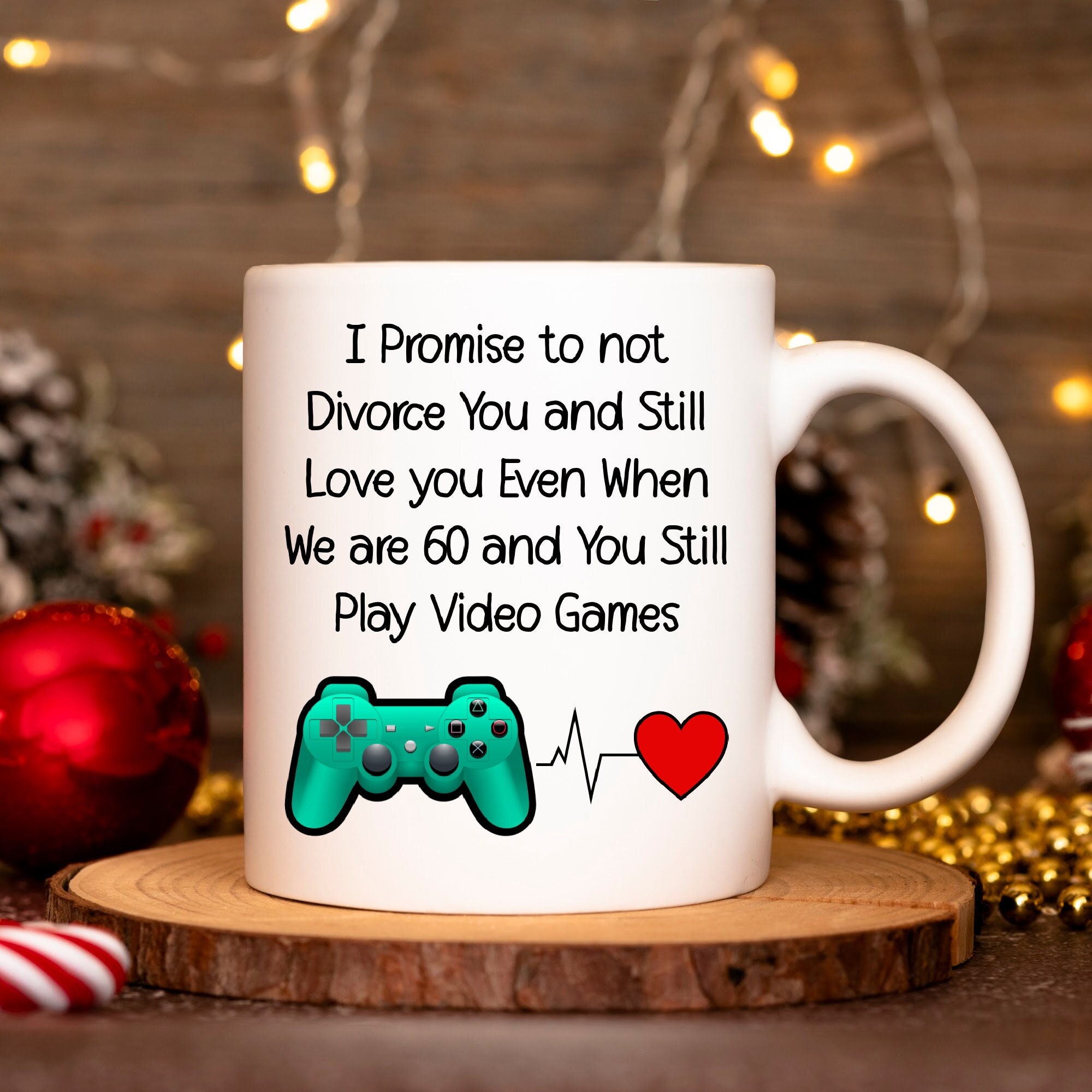 Gamer Husband Gifts, Valentines Day Gift For Him Vday PC Gamer Husband Men Funny Anniversary I Promise To Love You Old Play Video Game