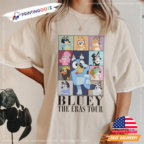 Disney Bluey The Eras Tour Comfort Color Shirt