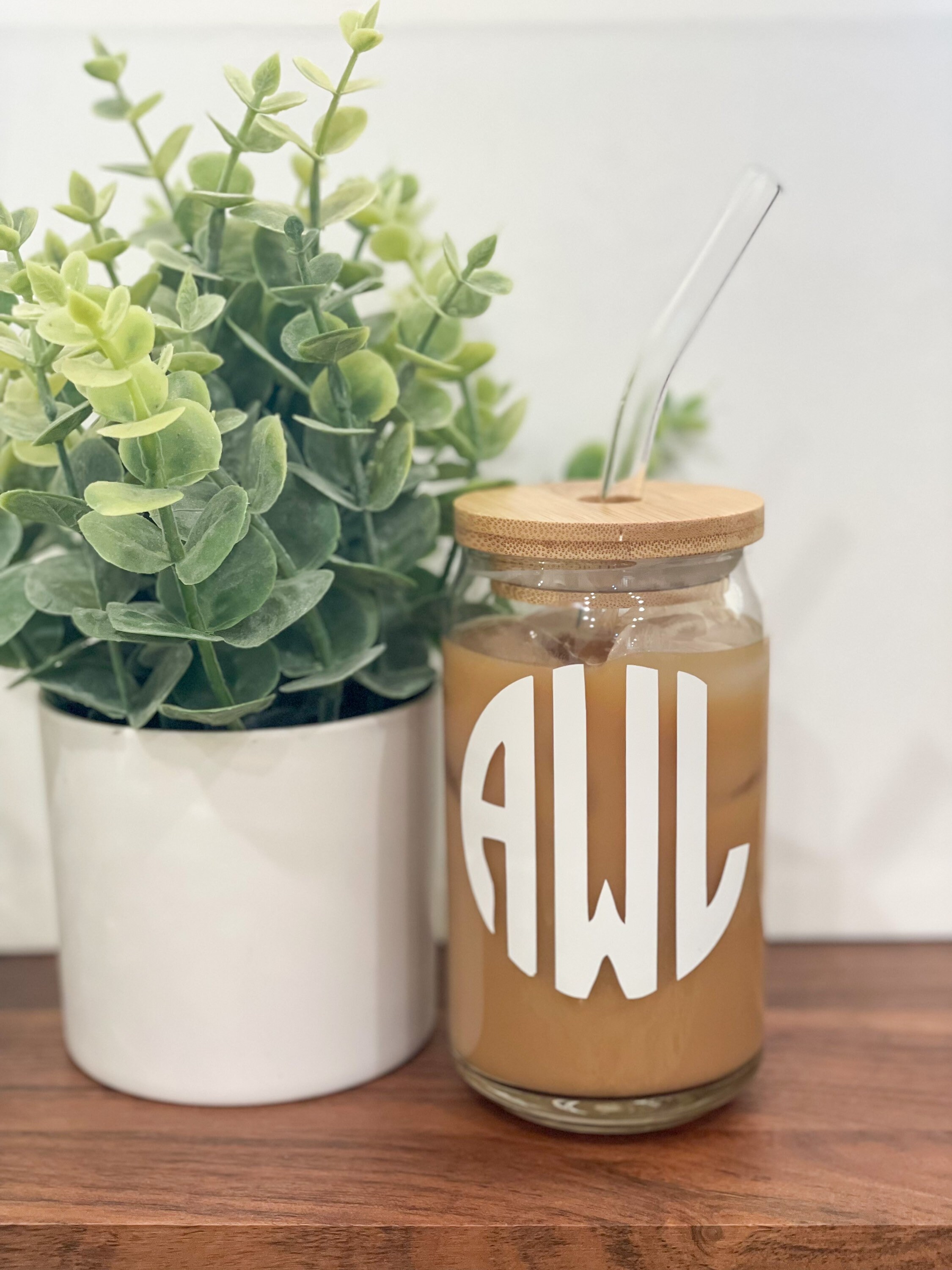 Beer Can Glass- Monogrammed, Custom can glass, Personalizable Beer Can Glass