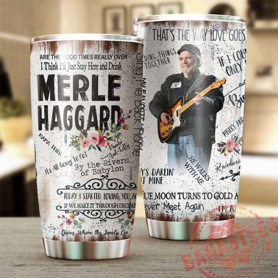 Merle Haggard Fans Stainless Steel Tumbler 20oz