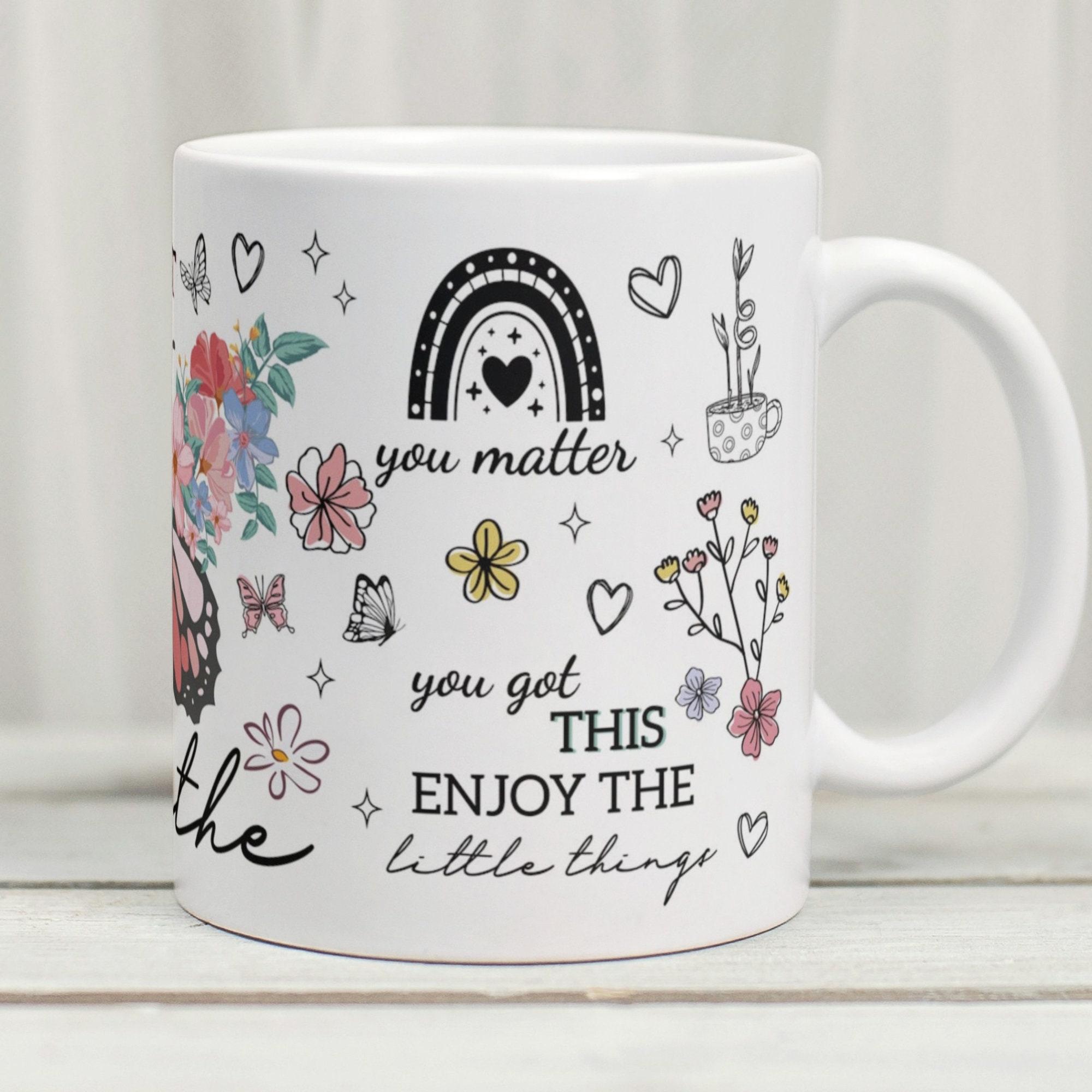 Just Breathe Affirmation Mug, You Got This Mug, Self Love Mug, Positivity Mug, Inspirational Mug, Enjoy The Little Things Mug