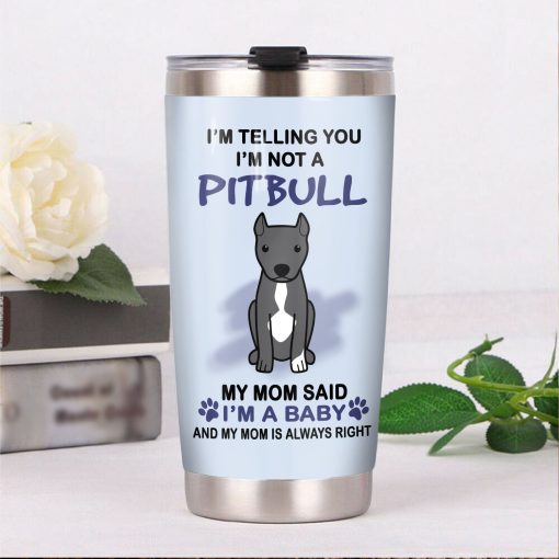 Pitbull Dog Steel Tumbler, Gift For Friend, Gift Ideas For Girlfriend, Gift For Husband, Gift Ideas For Dad, Gift For Boyfriend, New Dad Gifts