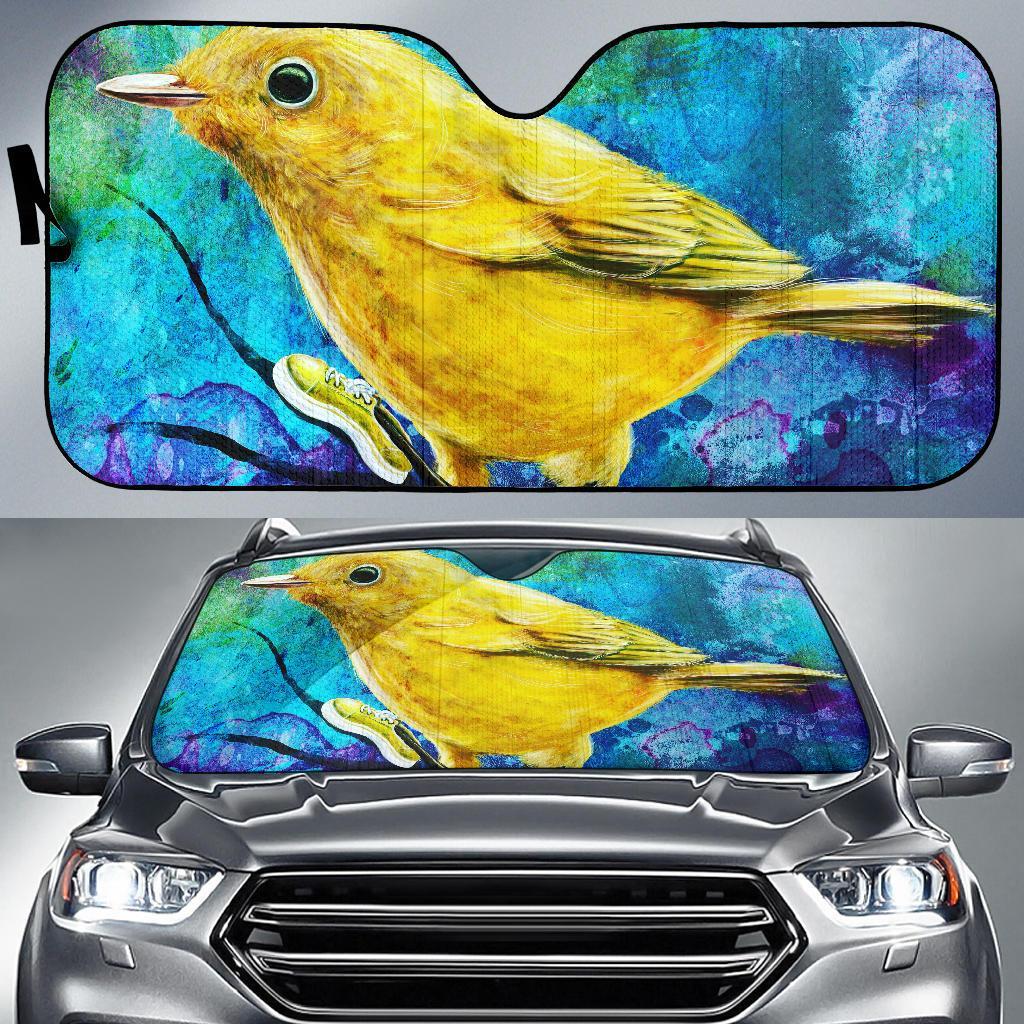 Yellow Bird Shoes Hd Car Sun Shade