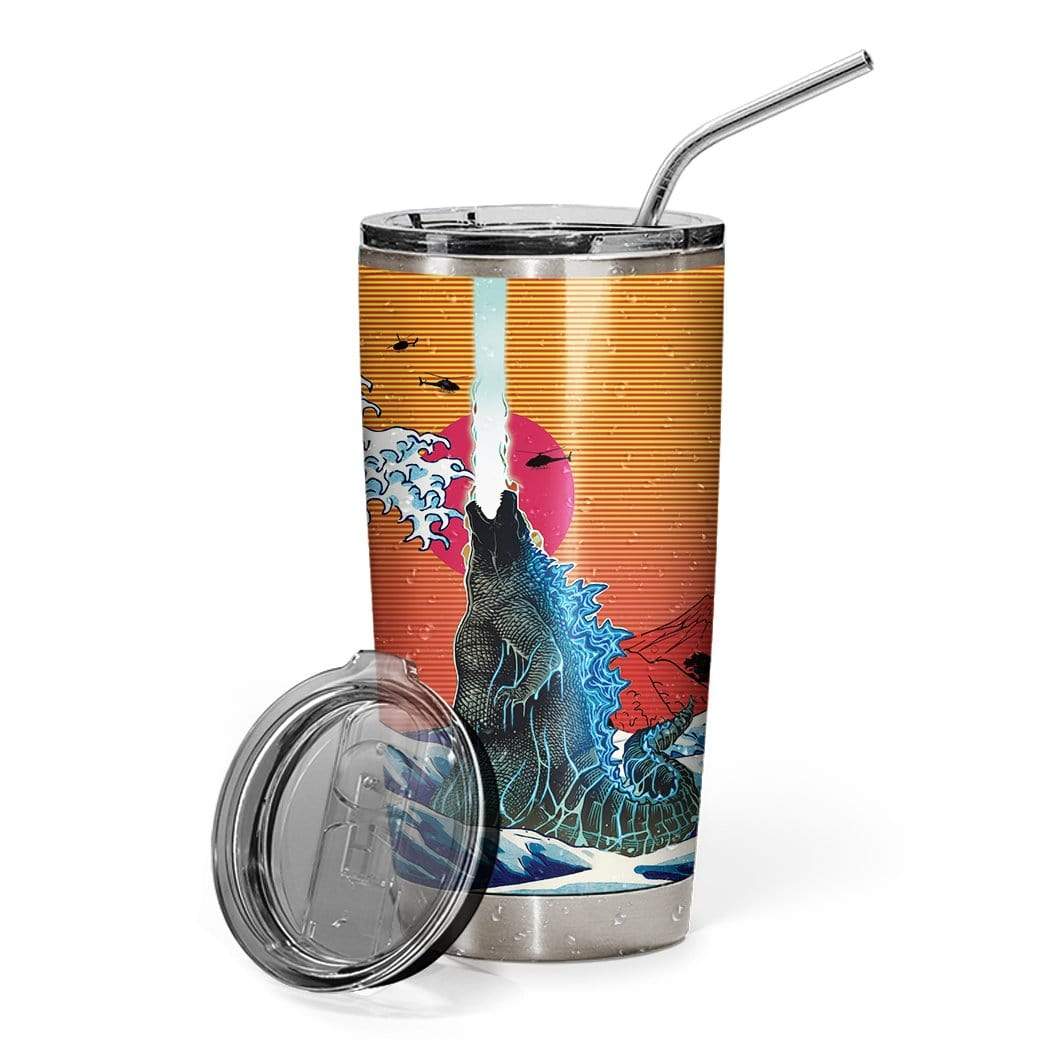 3D Great Wave Monster Custom Design Vacuum Insulated Tumbler