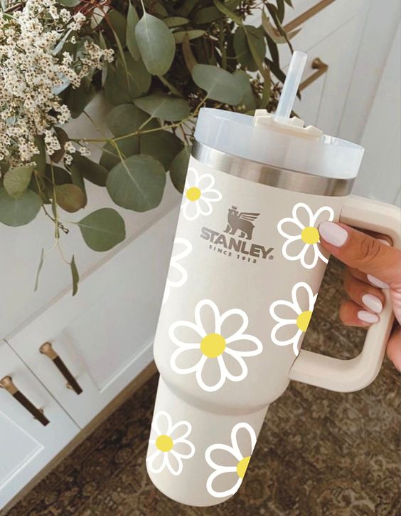 Stanley Stickers, Flowers Decals Sheets, Stanley Tumbler