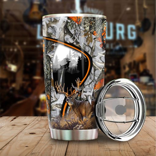 Deer Hunter Camo Stainless Steel Tumbler, Gifts For New Moms, 50Th Birthday Gift Ideas, Mother’S Day Gifts, 60Th Birthday Ideas, New Dad Gifts