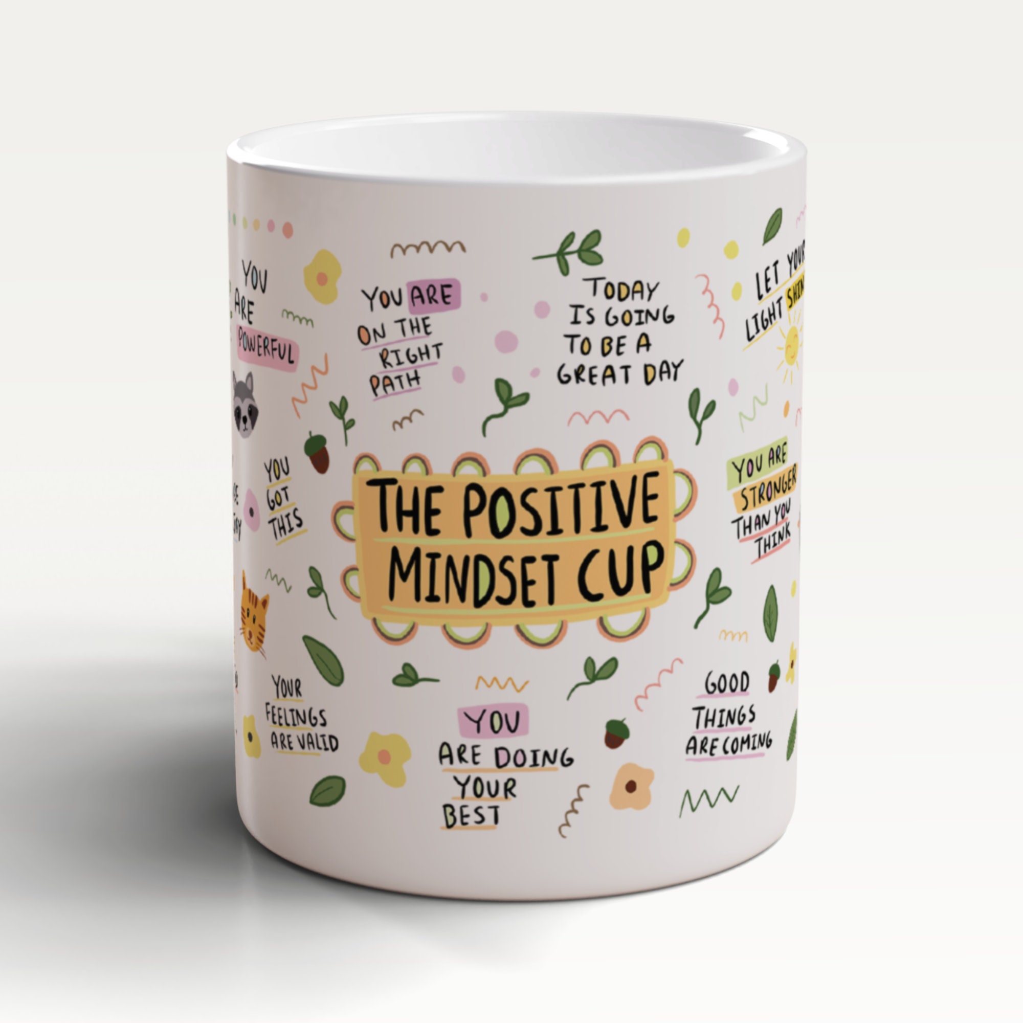 Positive Mindset Mug, Mug Positive, Mental Health Awareness, Daily Motivation, Law Of Attraction Mug, Affirmation, Wellbeing Mug, Positivity