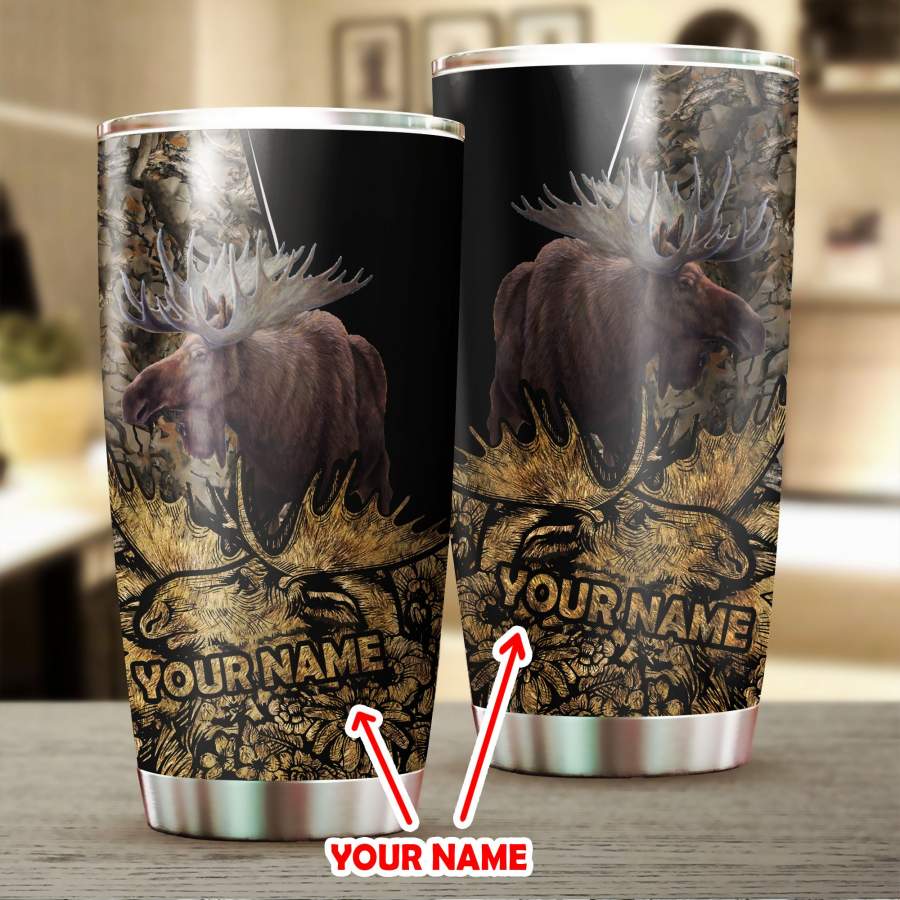 Moose Hunting Stainless Steel Tumbler