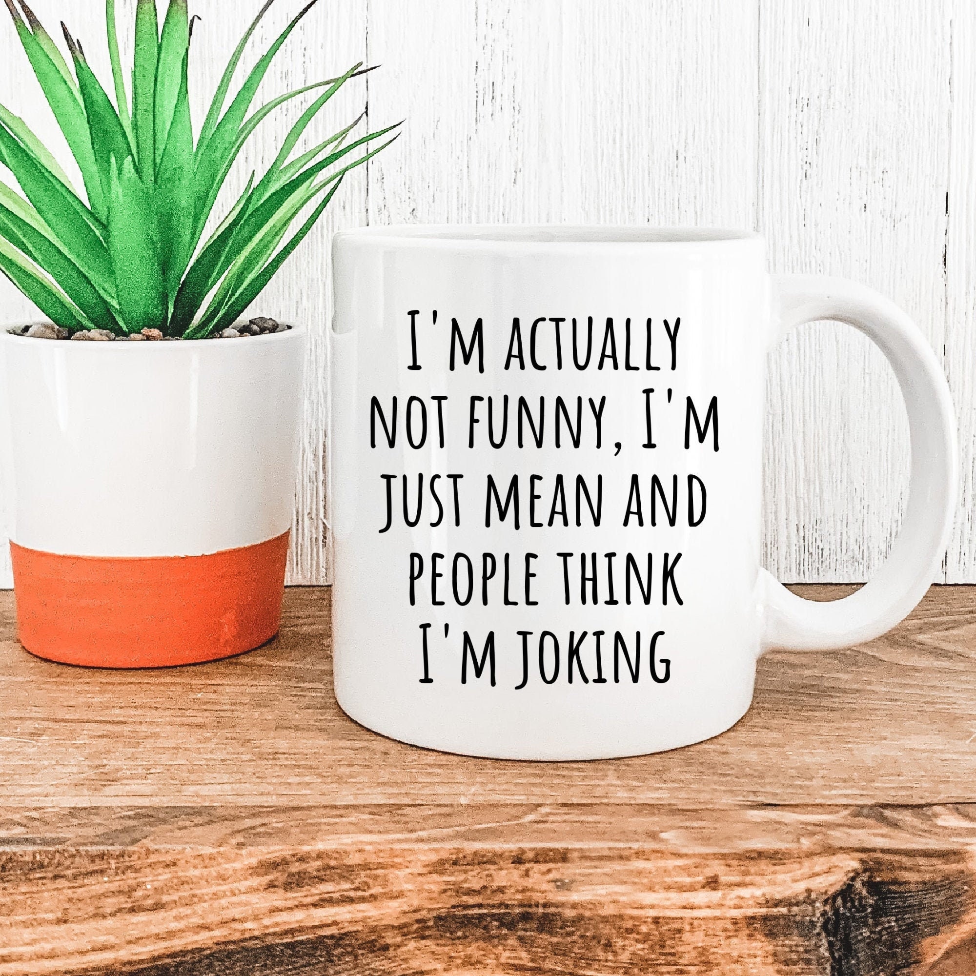 Funny Sarcastic Mugs for Men and Women I’m Actually Not Funny I’m Just Mean and People Think I’m Joking