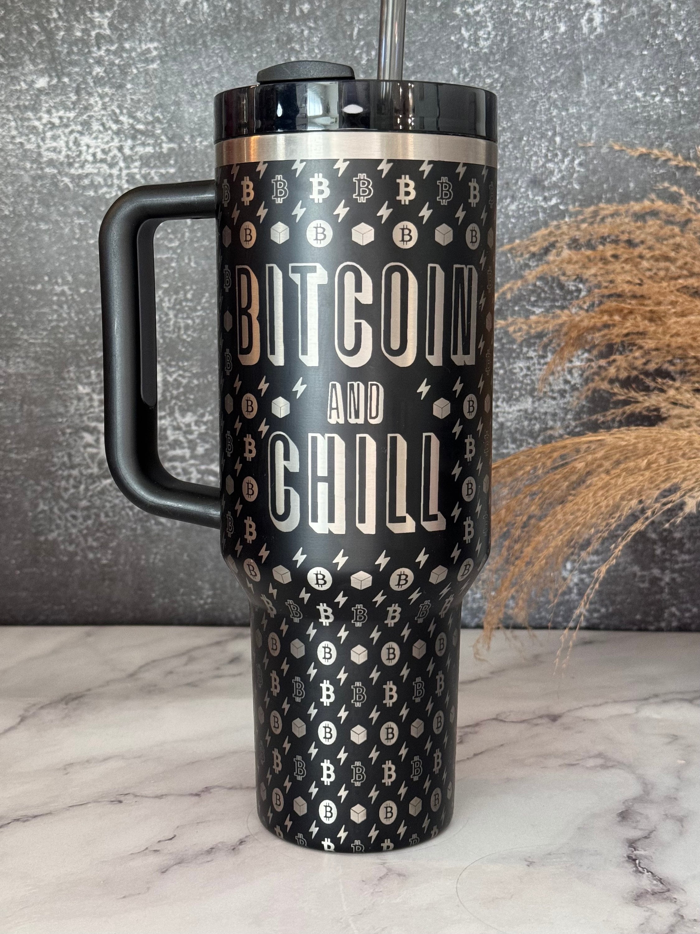 Bitcoin and Chill Stanley Adventure Quencher 40 oz tumbler