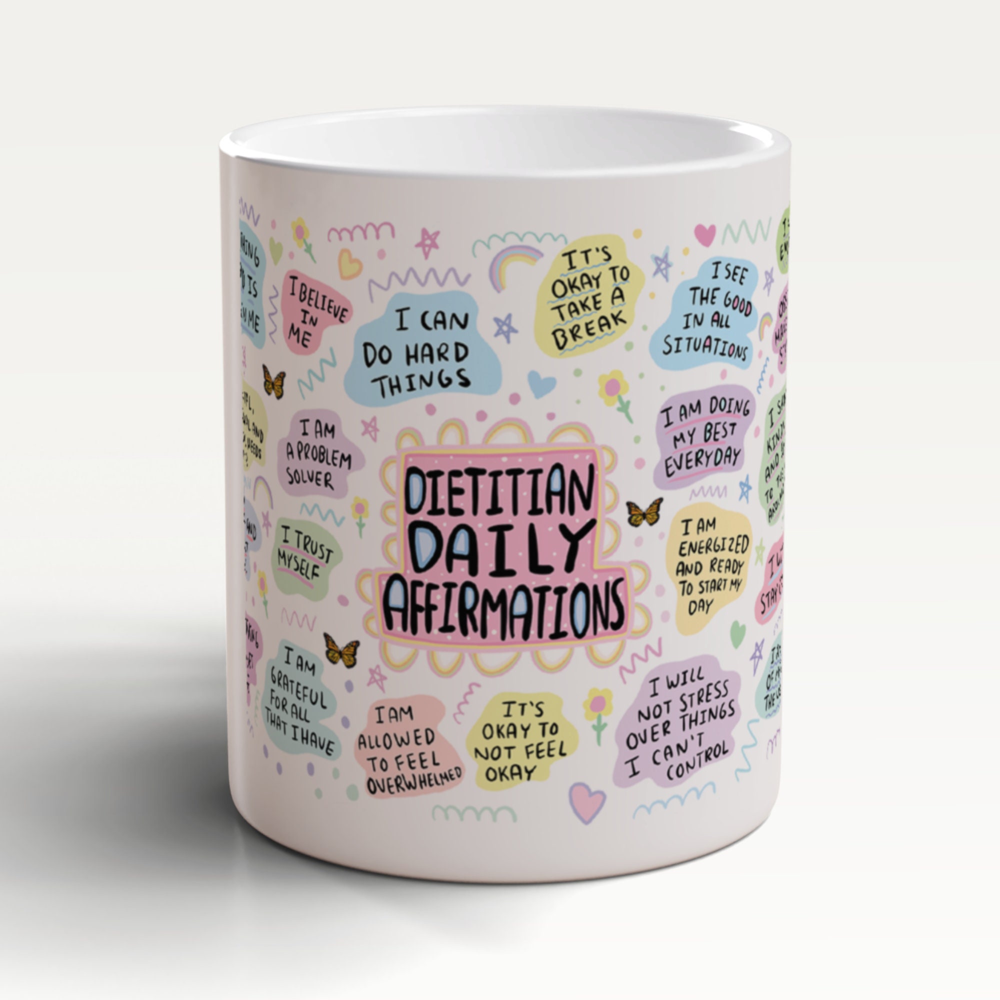 Dietitian Daily Affirmations Mug, Dietitian Mug, Dietitian Gift, Gift For Dietitian, Dietetics Mug, Dietician Cup, Dietetics Degree