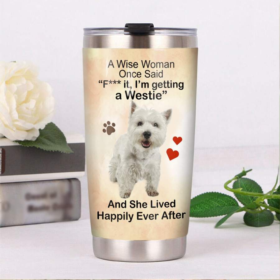 Westie Dog Steel Tumbler MR1104 69O59