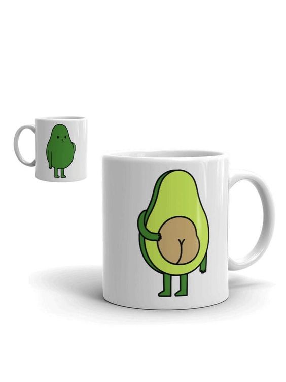 Funny Avocado Butt Scratching Ass Gift Idea Coffee Mug