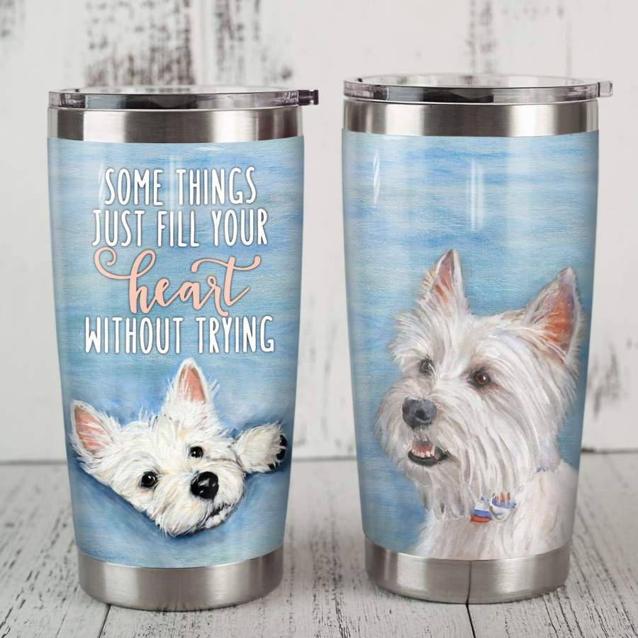 Westie Dog Steel AS112 NDK060795 Tumbler