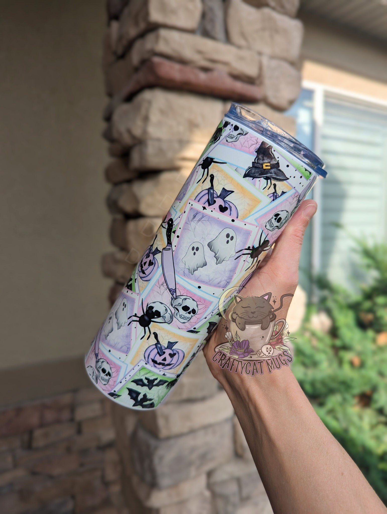 Spooky Ghosts Tumbler | Spooky Travel Mug | Halloween Tumbler