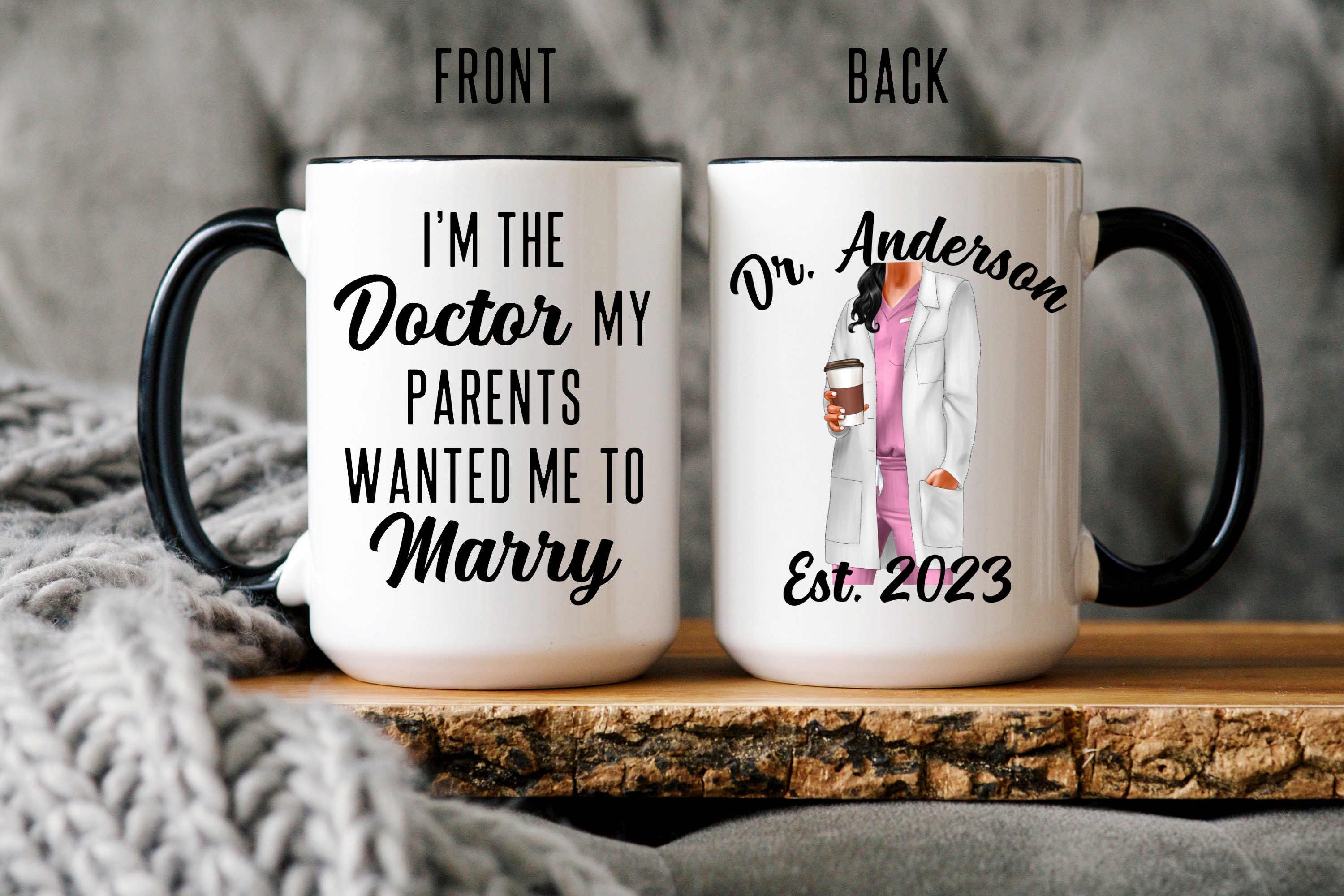 Personalized Female Doctor Gift, Gift for Doctor, Medical School Graduation Gift, Personalized Dr Mug, Funny Gifts for New Female Doctors